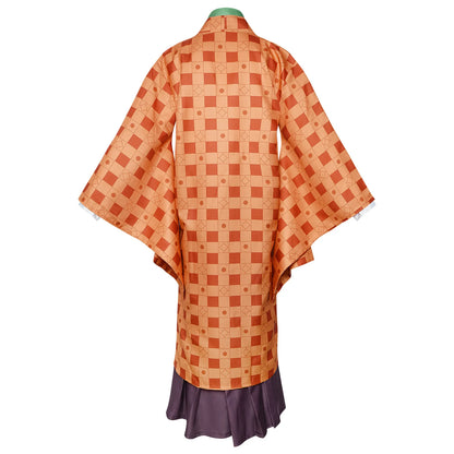 Kanroji Mitsuri Cosplay Costume Women Polyester Kimono Dress
