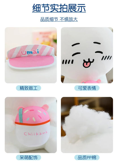 45/55/65cm Big Size Chiiwanime Plush Stuffed Doll Kawaii Room Decoration Hachiware Plushies Pillow Ornaments Holiday Gifts