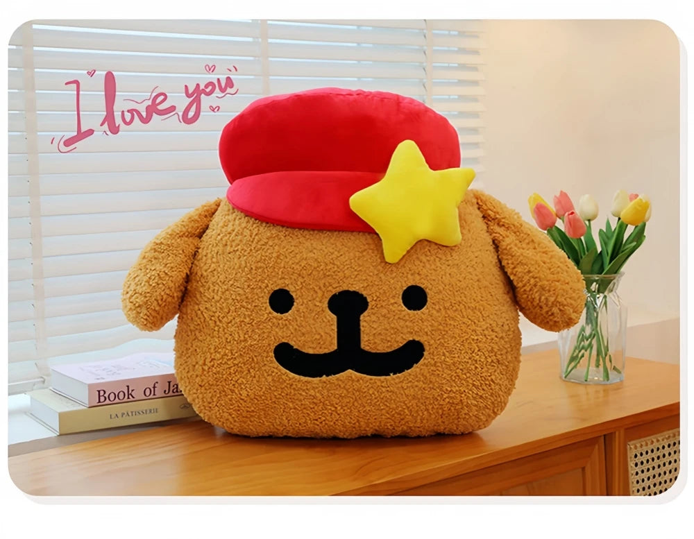 65cm Big Size Maltese Line Hat Dog Cartoon Anime Plush Stuffed Doll Toy Cute Room Bolster Sleeping Pillow Plushies Holiday Gifts