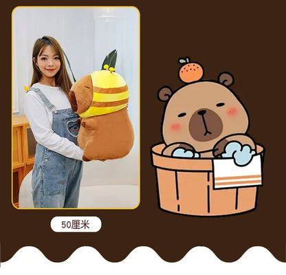 50cm Capybara Plush Simulation Capibara Anime Fluffty Toy Cute Doll Stuffed Animals Soft Doll Plush  Children's Birthday Gifts