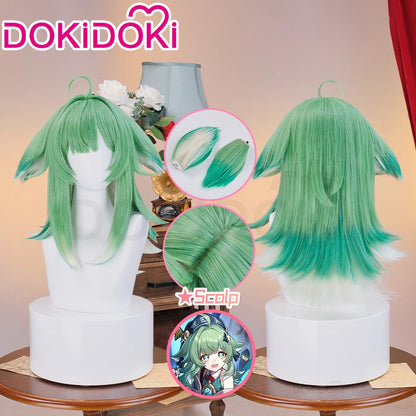 IN STOCK Huohuo Wig Game Honkai: Star Rail DokiDoki Cosplay Wig Women Green Cute Long Hair Honkai Huo Huo Wig Ears Free Wig Cap