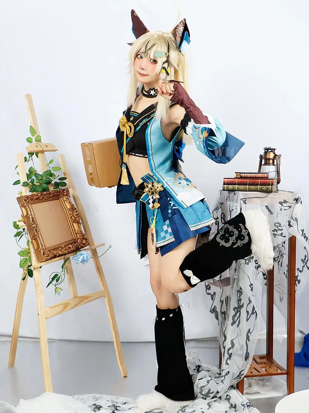 Genshin Impact Kirara Cosplay Costume Set Polyester
