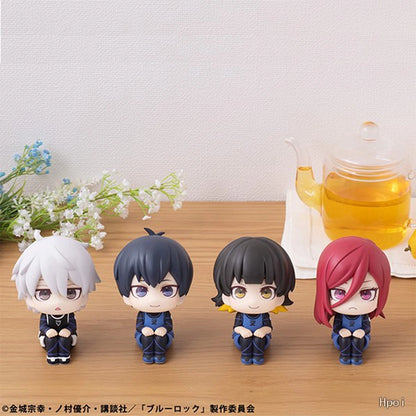 10cm Q Version Kawaii Isagi Yoichi Anime Figure Blue Lock Nagi Seishiro Action Figure Chigiri Hyoma Figurine Collection Doll Toy