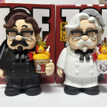 Fried Chicken Godfather's Anime Figure KFC Colonel's Grandpa Toys Action Figurine PVC Statue Model Desk Collection Decor Gifts