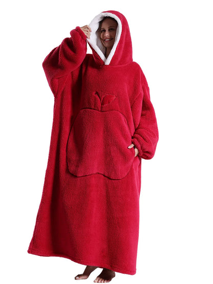 Women Hoodies Autumn Winter Extra Long Oversized Loungewear Clothes Couple Hoody Pajamas Warm Blanket Hoodie Plush Men Homewear