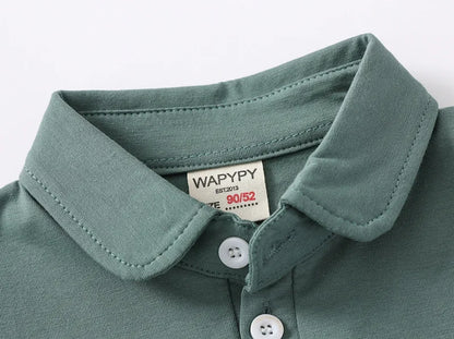 100% Cotton Boy Polo Shirt Summer Korean Polos for Kids Shirts Cute Cartoon Lion Dinosaur Print Children's Clothing Boys Clothes