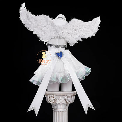 Anime New Panty Stocking with Garterbelt Stockiel Anarchy Stocking Cosplay Costume Angel Skirt Wings Halloween for Women Girls