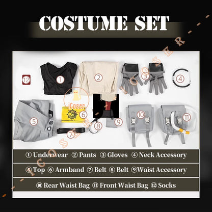 iCoser Anime Gachiakuta Rudo Surebrec Cosplay Costume Uniform Hoodie Gloves Akuta Cleaners Halloween Party Women Men Carnival