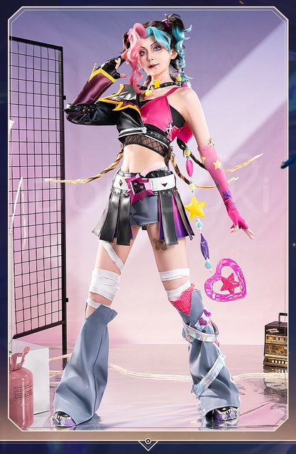 IN STOCK Jinxx Cosplay Costume Game DokiDoki-R Women Cute Pink Dress Valentine Costume Jinxx Cosplay