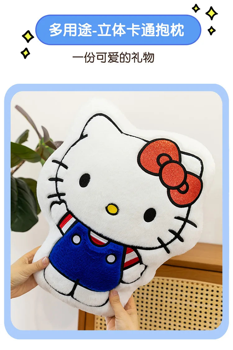 New Hello Kitty Plush Toy Kitten Stuffed Animal Soft Pillow Cute Doll for Girls Birthday Christmas Gift Perfect Sleep Companion