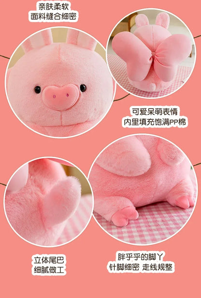 New 55cm Soft Kawaii Love Pink Pig Plush Pillow Stuffed Super Cute Round Pig High Quality Doll Gift for Childre Birthday Gift