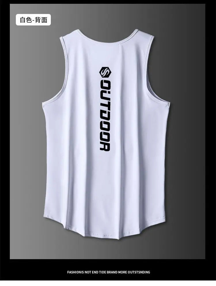 Men’s Summer Sport Suit Two-Piece Set Vest & Shorts Quick Drying Mesh Ventilation Fitness Running Tracksuit
