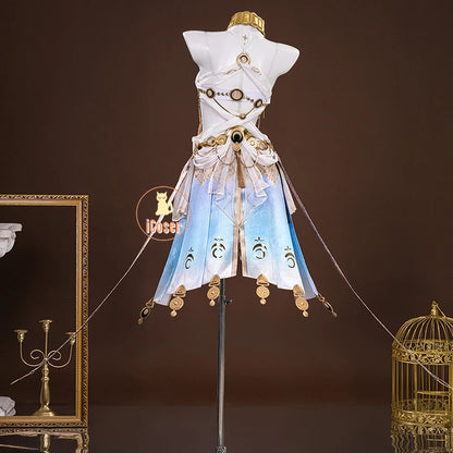 Wuthering Waves Iuno Cosplay Costume Wig Dress Headwear Shorts Rinascita Carnival Halloween Party for Women Girls Props iCoser