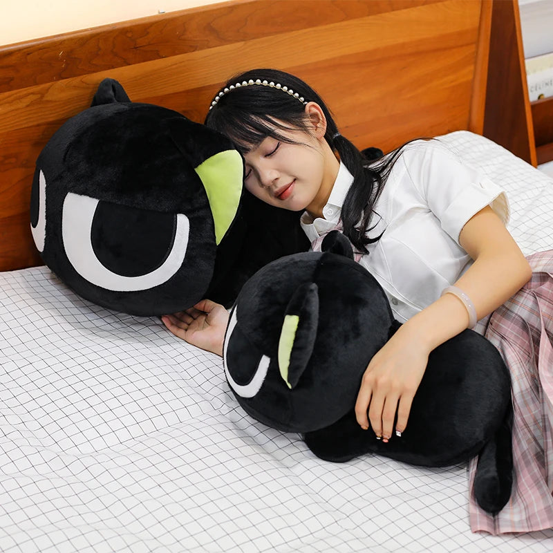 Official Anime The Legend of Luo 55cm Kawaii Xiao-Hei Xiao Hei Lovely Cat Doll Toy Plush Original Cartoon Cosplay Gift