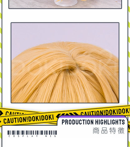 IN STOCK Escoffier Wig Game Genshin Impact DokiDoki Women Orange 80cm Long Hair Escoffier Cosplay Free Wig Cap