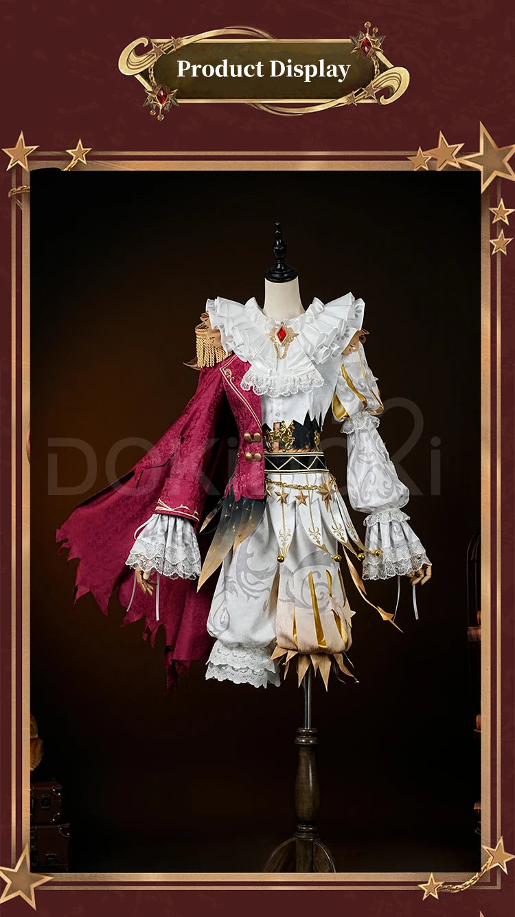Mike Morton Cosplay Costume Game Identity V【S-3XL】DokiDoki-R Hullabaloo Mike Morton Brightest Star Clown Costume Plus Size
