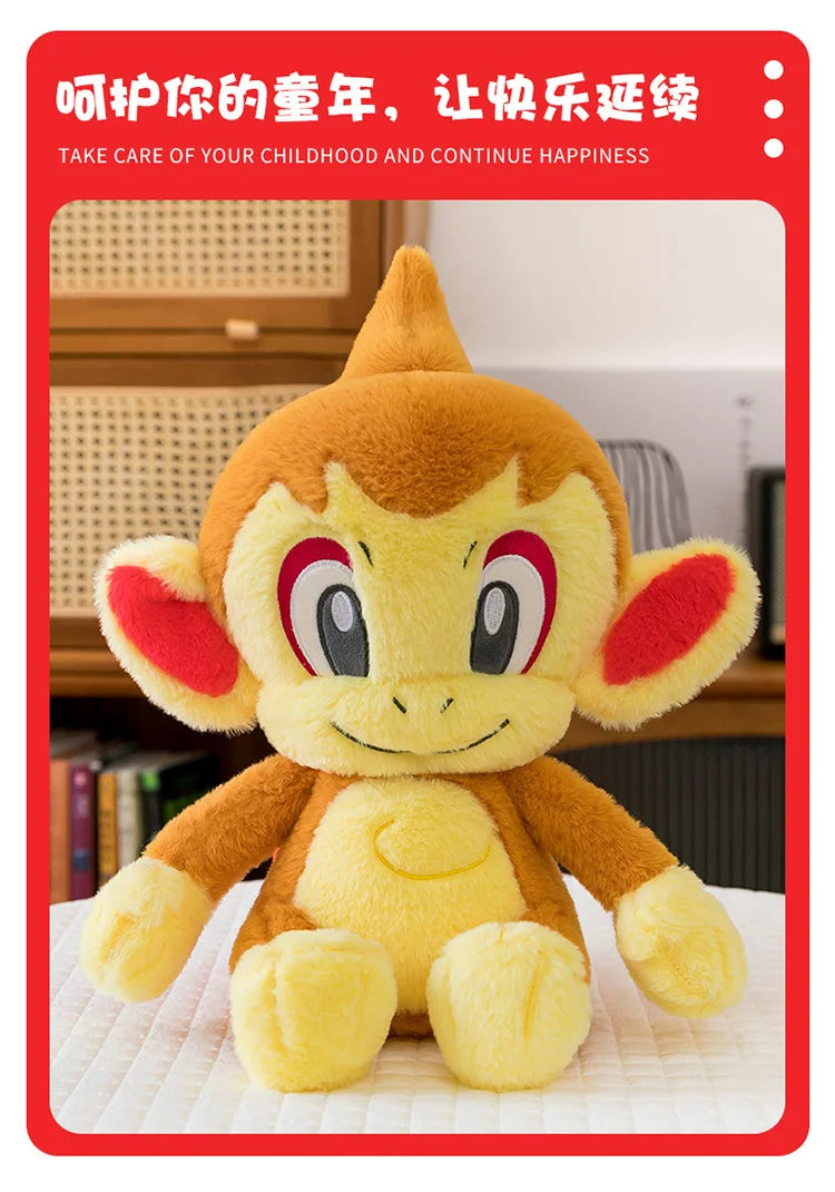 30/40/50CM Big Size Pokemon Chimchar Plushies Cartoon Anime Plush Pillow Soft Doll Kawaii Stuffed Plushie Ornament Children Gift
