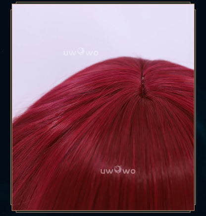 UWOWO Ahri Wig Game League of Legends/LOL: Foxfire Ahri 2023 ASU Cosplay Wig Long Hair with Ear Brown Red Hair 80CM