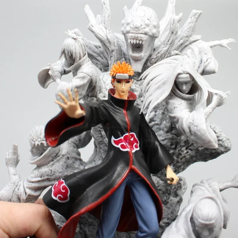Naruto Anime Figure Akatsuki Pain 27cm Gk Figurine Pvc Statue Model Doll Ornament Collectible Desk Decora Toys Kids Xmas Gifts