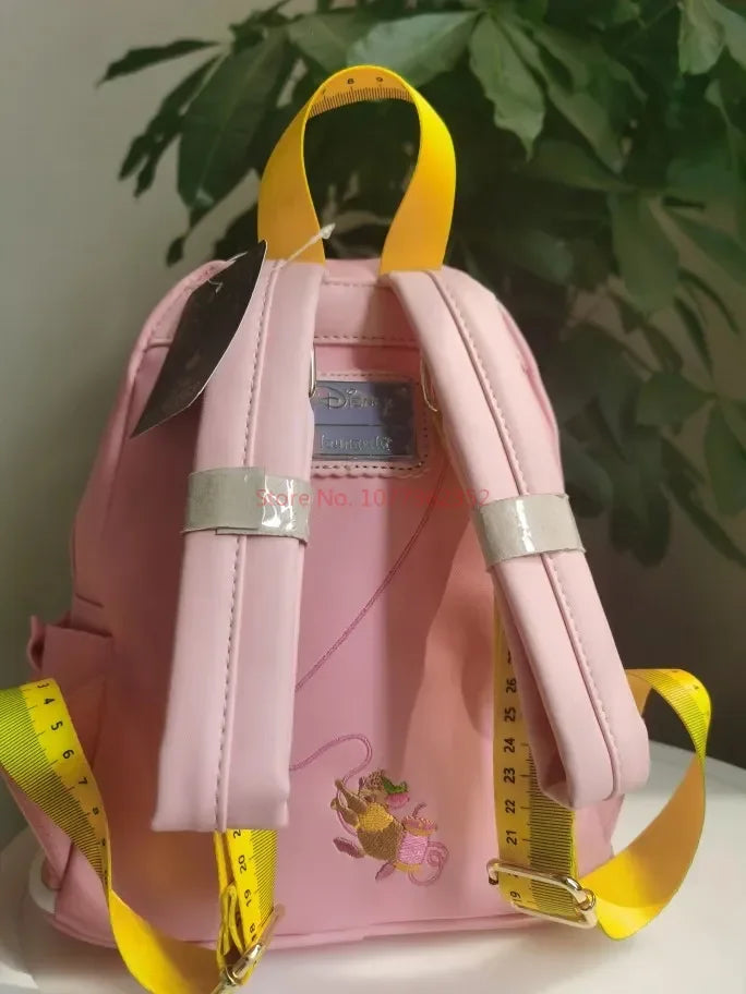 2024 New Loungefly Disney Cinderella Backpack Pink Commemorative Backpack Cute Kids Backpack Girls Backpack Casual Bag Gift