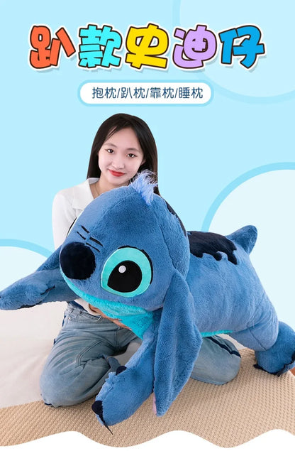 60/80/100cm Super Big Size Lilo & Stitch Disney Anime Plush Stuffed Doll Kawaii Room Decor Plush Children's Pillow Holiday Gifts
