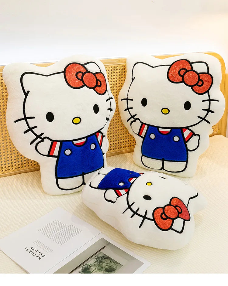 New Hello Kitty Plush Toy Kitten Stuffed Animal Soft Pillow Cute Doll for Girls Birthday Christmas Gift Perfect Sleep Companion