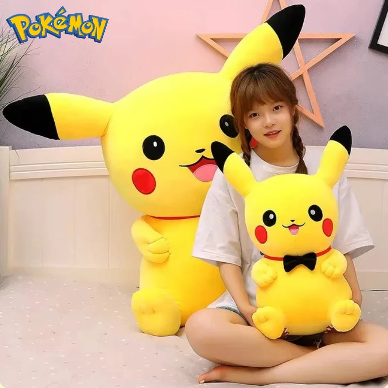 40/50/60/80/100CM Big Size Pokemon Pikachu  Plush Toy Kawaii Stuffed Cartoon Anime Comfortable Soft Doll Christmas Plushies Gift