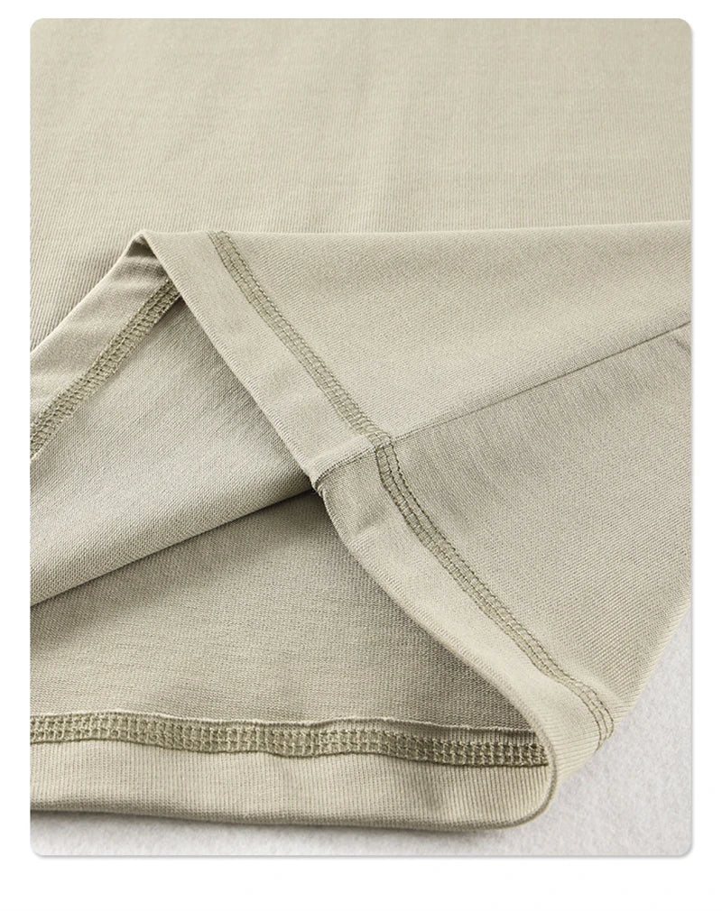 ZODF New 2025 Heavy Weight Summer Solid T Shirts For Men Unisex High Street Oversized 385gsm Cotton T-Shirt Streetwears HY0497