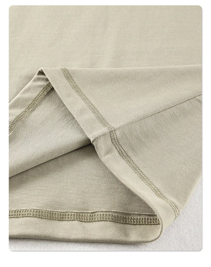 ZODF New 2025 Heavy Weight Summer Solid T Shirts For Men Unisex High Street Oversized 385gsm Cotton T-Shirt Streetwears HY0497