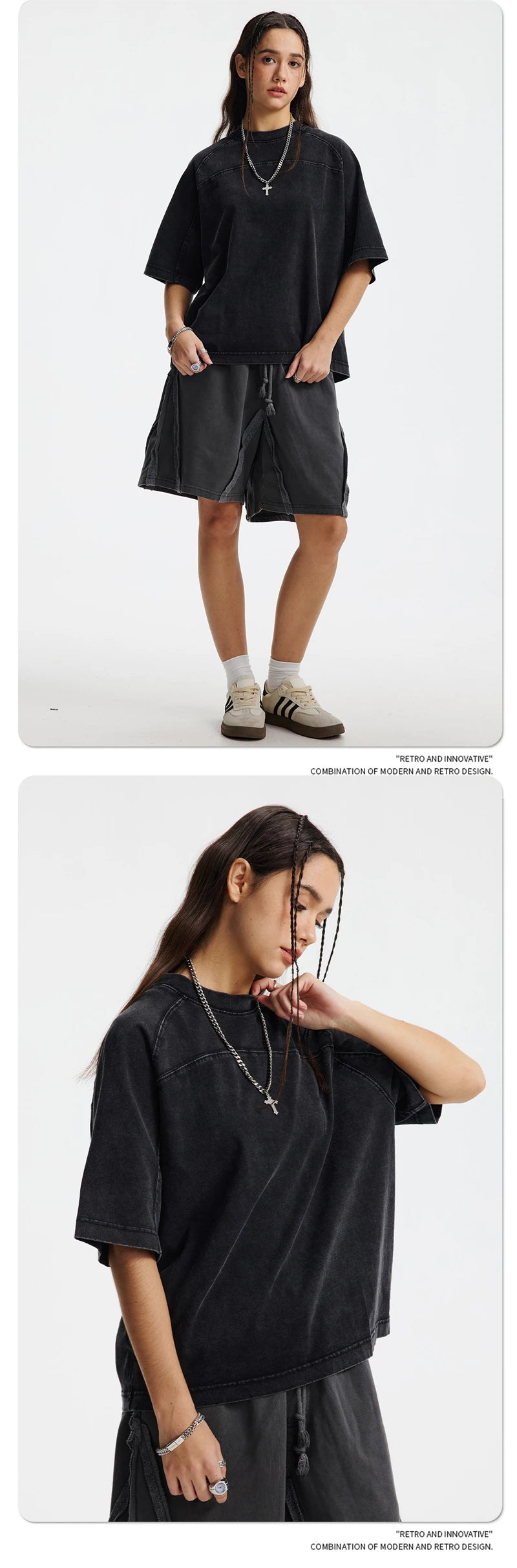 ZODF Retro 2025 Men Summer Batik Washed Cotton T-Shirts Unisex High Street Raglan Sleeve Patchwork T Shirt Brand Tees HY1062