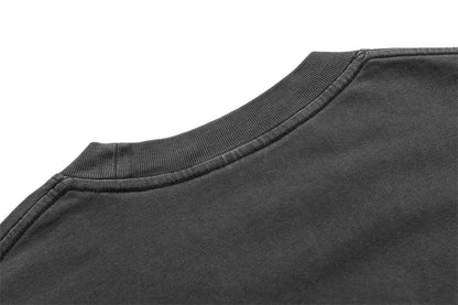 ZODF New Summer Solid Washed Cotton T-Shirts Streetwears For Men Unisex Retro High Street 275gsm Basic Tees Brand Tops HY0071