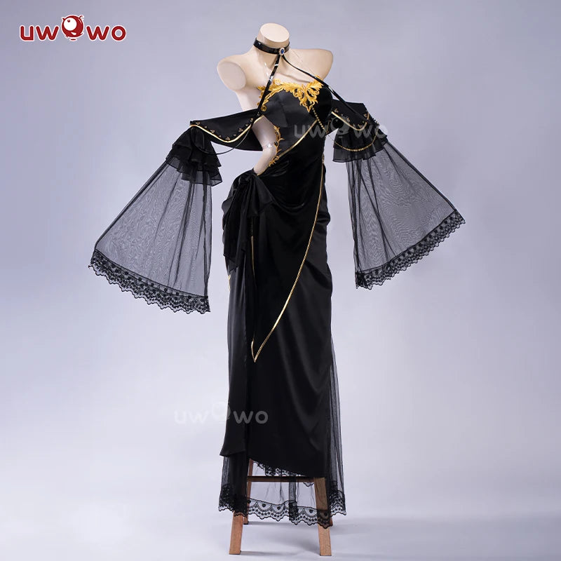 IN STOCK UWOWO CC Cosplay Game Codee Geasss: C.C. CC Black Gown Cosplay Costume Party Dress Halloween Costume