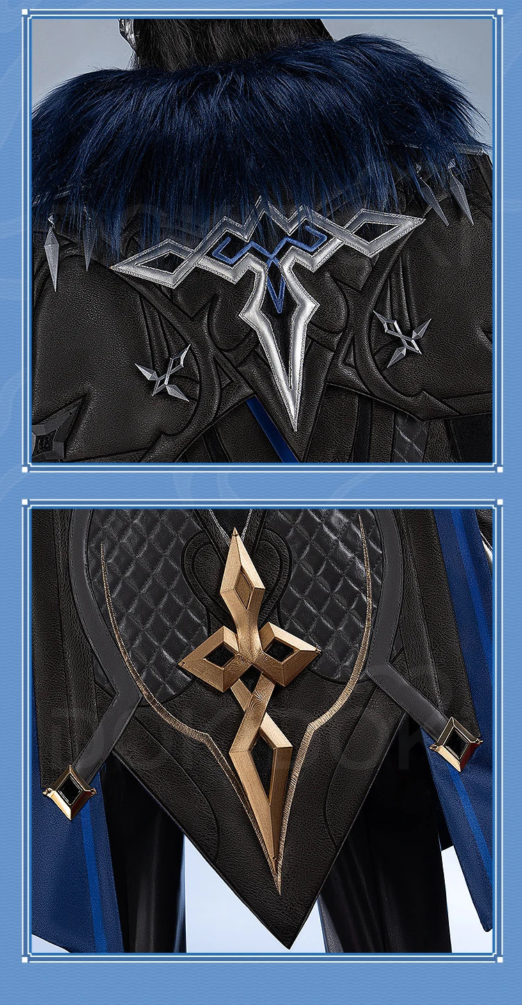 IN STOCK Captain Capitano Cosplay Costume Game Genshin Impact【S-4XL】DokiDoki Men Costume Fatui Harbinger Halloween Plus Size