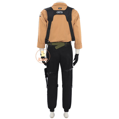 Love and Deepspace Caleb Cosplay Costume Wig Brown Flying Jacket Supersonic Uniforms Halloween Party for Women Men Outfit Props