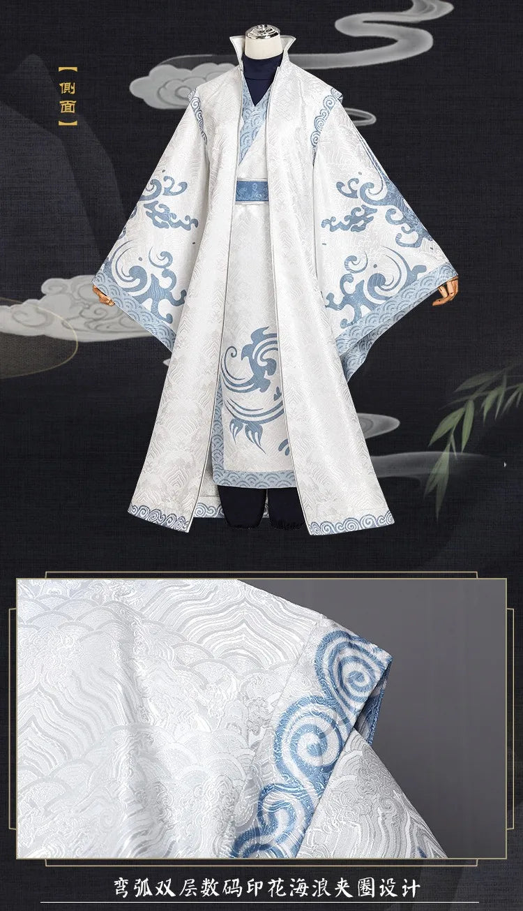 Anime Movies Nezha Aobing Cosplay Costume Wig Hanfu Uniform Horns Sticker Ao Bing Ancient Clothing Ne Zha 2 Halloween Women Men