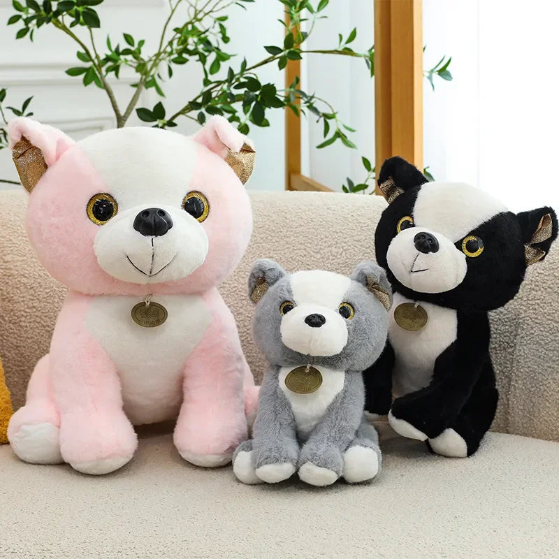 New 3 Colors 20-35cm Bulldog Plush Stuffed Puppy Doll Cute Puppy Plush Kawaii Animal Toy Children's Birthday Gift Doll Kids To