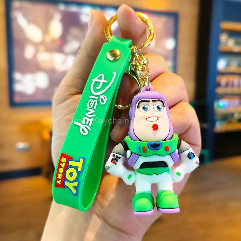 Anime Disney Keychain Mickey Mouse Minnie Toy Story Keyring Ornament Cartoon kawaii Key Chain Car Pendant Kids Toys Gifts