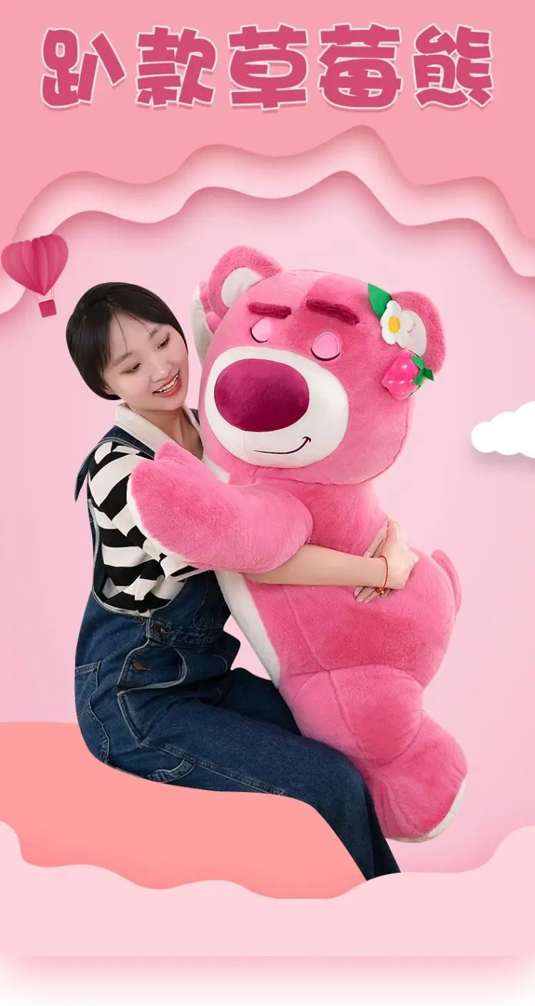 40/70/100cm Super Big Size Lotso Disney Anime Plush Stuffed Doll Room Decoration Kawaii Peluche Children's Pillow Holiday Gift
