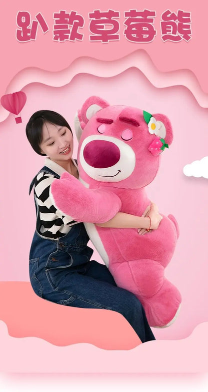 40/70/100cm Super Big Size Lotso Disney Anime Plush Stuffed Doll Room Decoration Kawaii Peluche Children's Pillow Holiday Gift