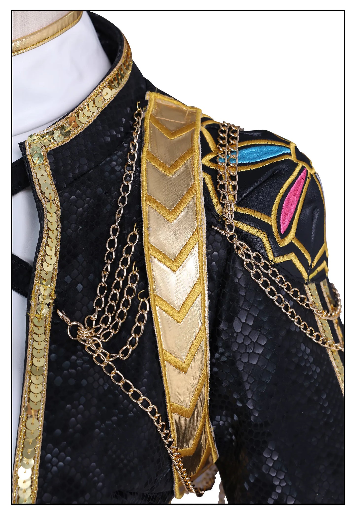 KPop Demon Hunters Rumi Cosplay Costume Black Gold Stage Costume Uniform Huntrix Golden Outfit Halloween Party for Women Girls