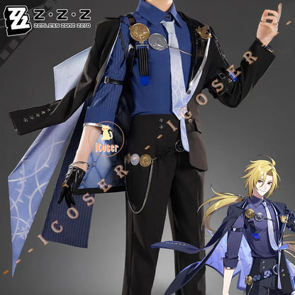 Zenless Zone Zero Hugo Cosplay Costume Wig Hat Mask Earrings Mockingbird New Eridu Hugo Vlad Ravenlock Halloween for Women Girls