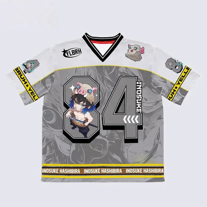 2526 New Bandai Anime One Piece Luffy Summer Jersey T-shirt Oversized 3D Adult and Children's Multifunctional Top Christmas