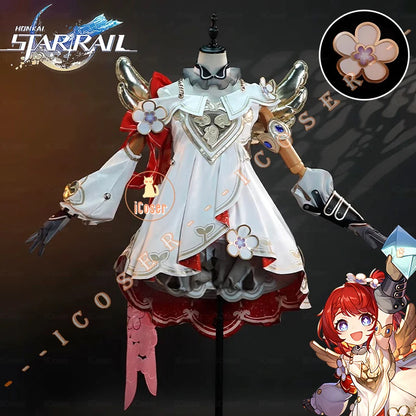 iCoser Honkai Star Rail Tribbie Cosplay Costume Wig Dress Uniform Headwear Wings Carnival Halloween Party for Women Girls Props