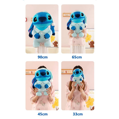 33/90cm Lilo and Stitch Plush Toy Disney Cartoon Anime Stuffed Kawaii Pajamas Pillow Stich Doll Plushie Kids Birthday Xmas Gifts