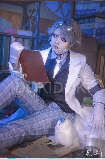 Gatto Embalmer Cosplay Costume Game Identity V【XS-2XL】DokiDoki-R Undertaker Aesop Carl Gatto Cosplay Men Costume Plus Size