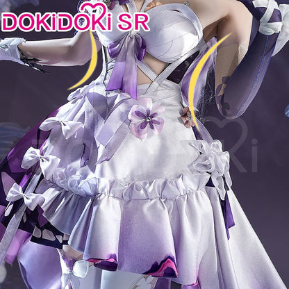 IN STOCK Castorice Cosplay Costume Game Honkai: Star Rail 【S-2XL】DokiDoki-SR HSR Castorice Purple Dress Halloween Costume
