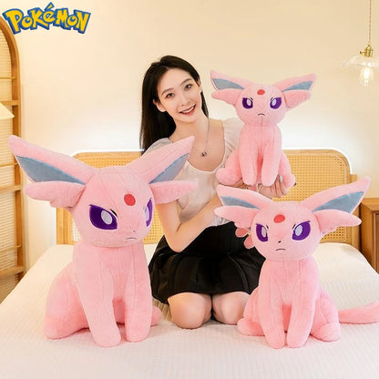 40/55/70cm Big Size Pokémon Espeon Plushies Kawaii Cartoon Anime Ornament Peluche Comfortable Soft Doll Children's Toy Gifts