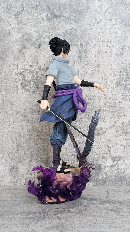Anime Naruto Shippuden Figurine Naruto Uzumaki Uchiha Sasuke Action Figure 38cm PVC Toy Statue Collection Model Birthday Gifts
