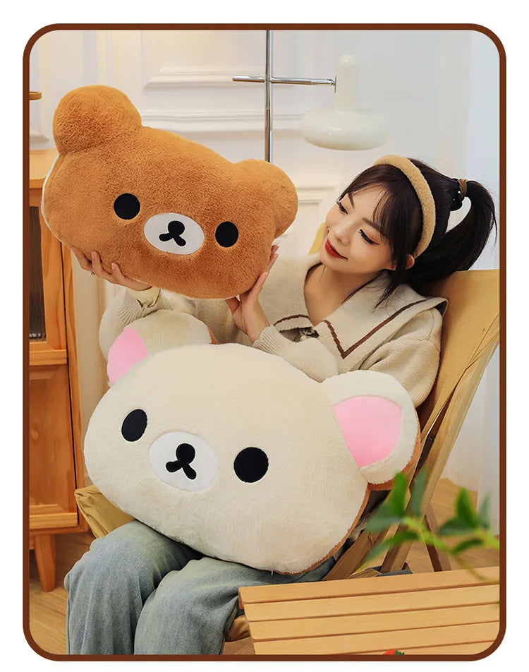 75CM Big Size Rilakkuma Kawaii Cartoon Anime Plush Stuffed Doll Room Decoration Plushies Pillow Cute Peluche Ornaments Gifts