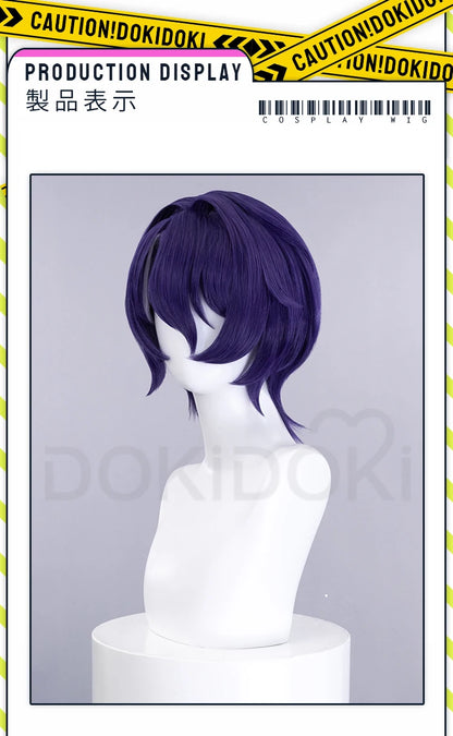 IN STOCK Dr. Ratio Wig Game Honkai: Star Rail Cosplay Wig DokiDoki Men 35 Short Hair Dr. Ratio Cosplay Headdress Rings Free Cap